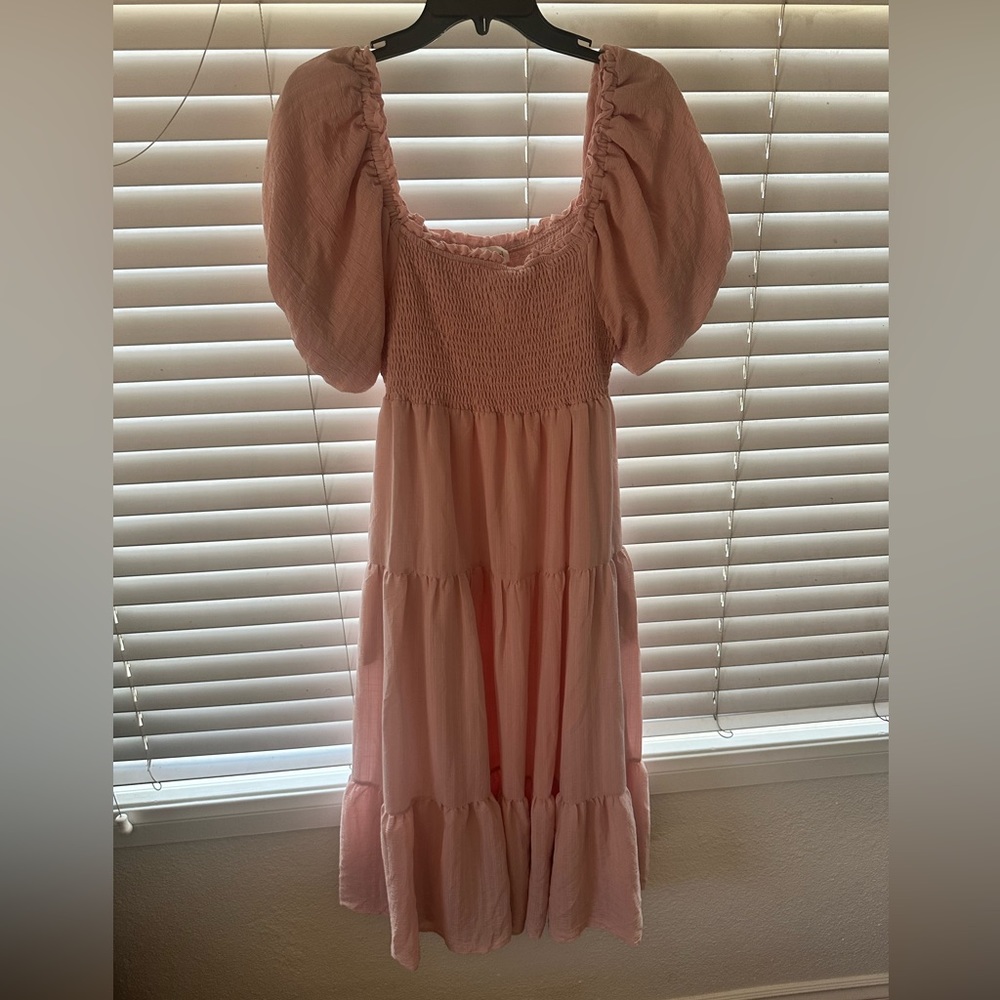 &merci dress from Morning Lavender boutique. Size L. Smocked good stretch!